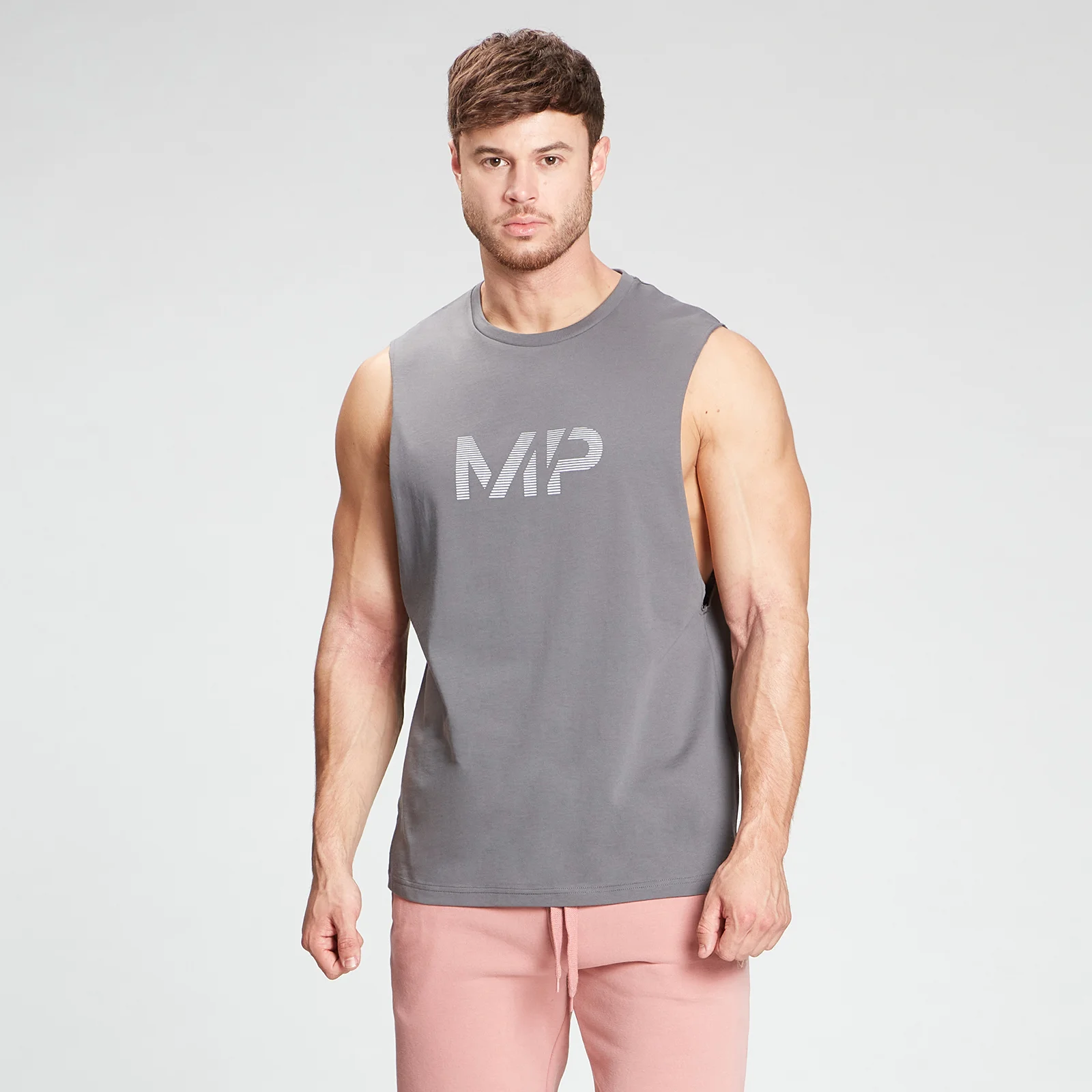 MP Men's Gradient Line Graphic Tank Top - Carbon - XXS attēls 1