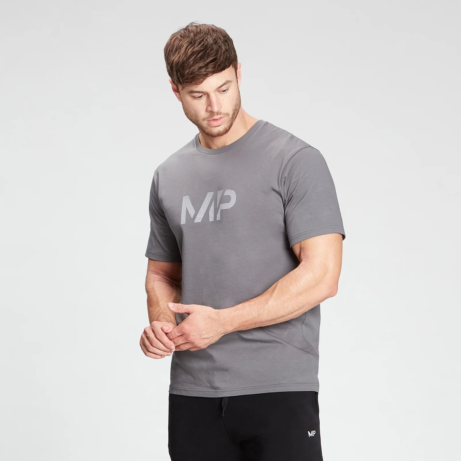MP Men's Gradient Line Graphic Short Sleeve T-Shirt - Carbon - XXS attēls 1