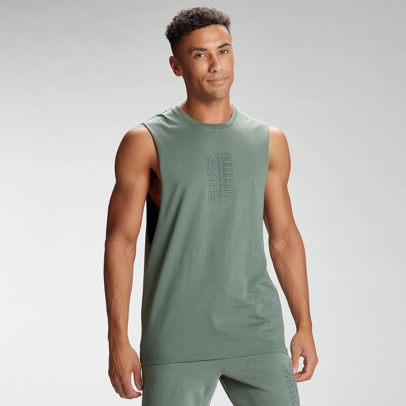 MP Men's Repeat MP Graphic Tank Top - Cactus - XXS attēls 1