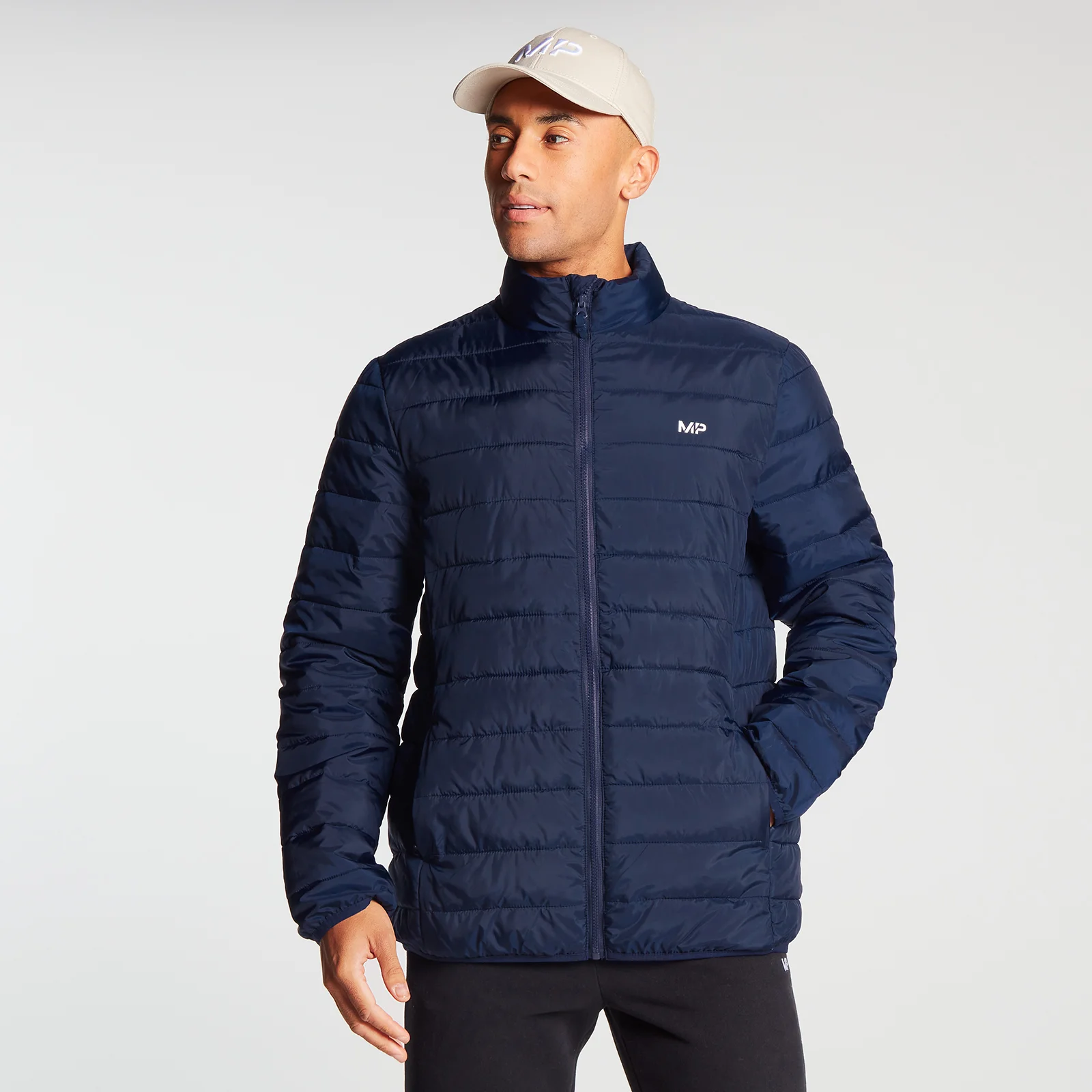 MP Men's Lightweight Packable Puffer Jacket - Navy - XXS attēls 1