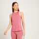 MP sieviešu sporta tops ar krustveida lencītēm uz muguras “Linear Mark” — Blāvi rozā