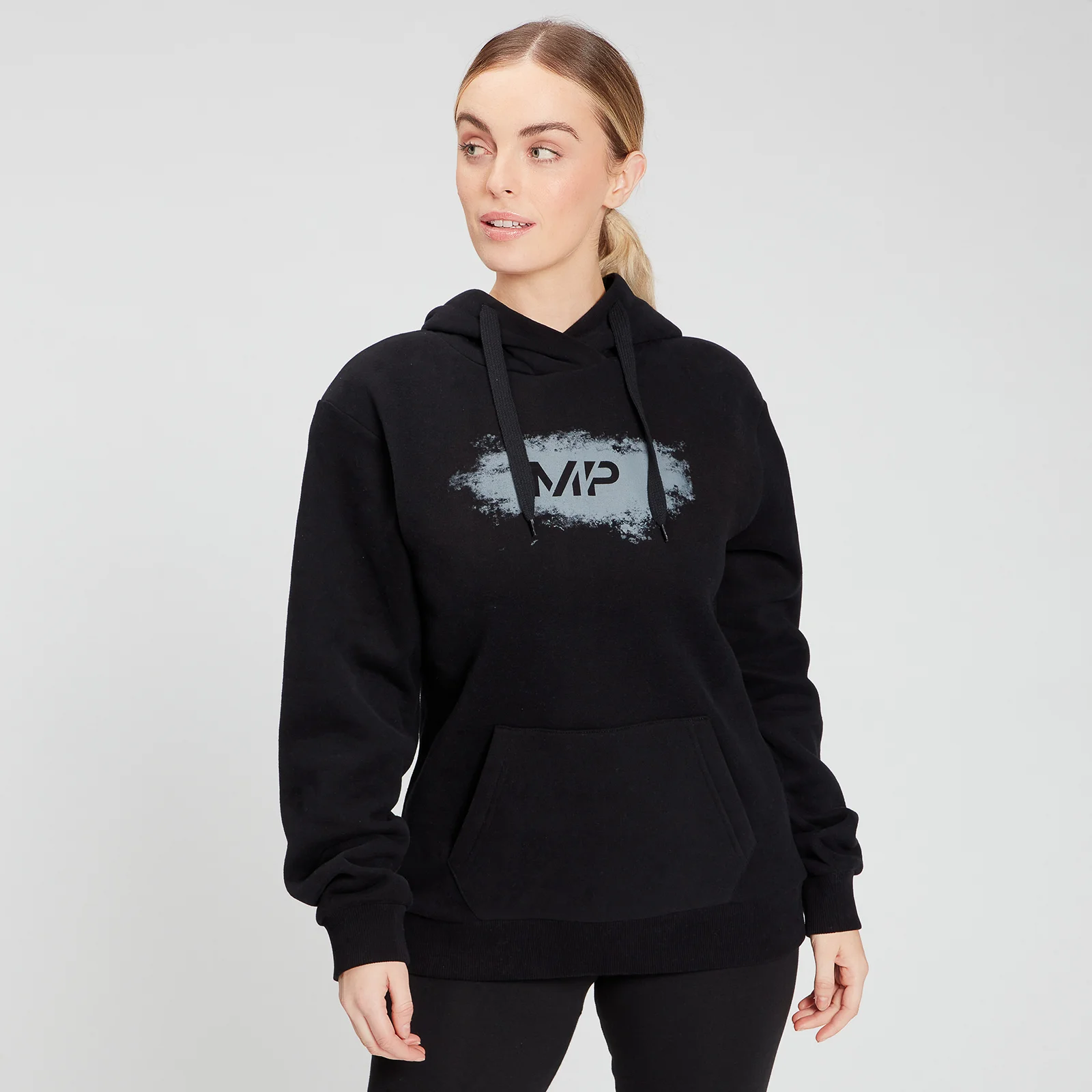 MP Women's Chalk Graphic Hoodie - Black - XXS attēls 1