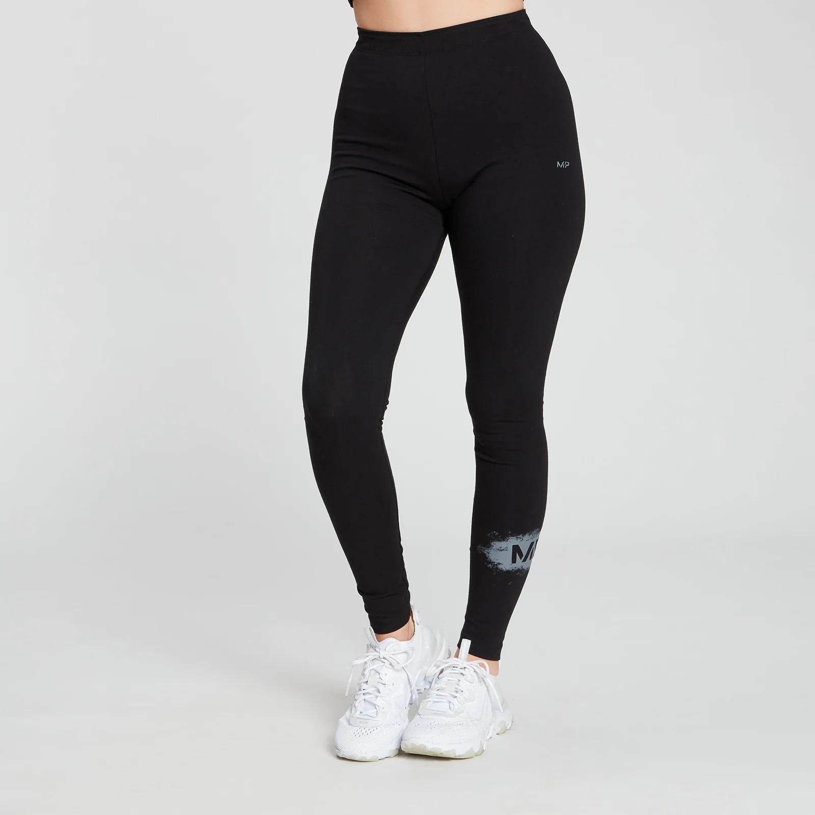 MP Women's Chalk Graphic Leggings - Black - XXS attēls 1