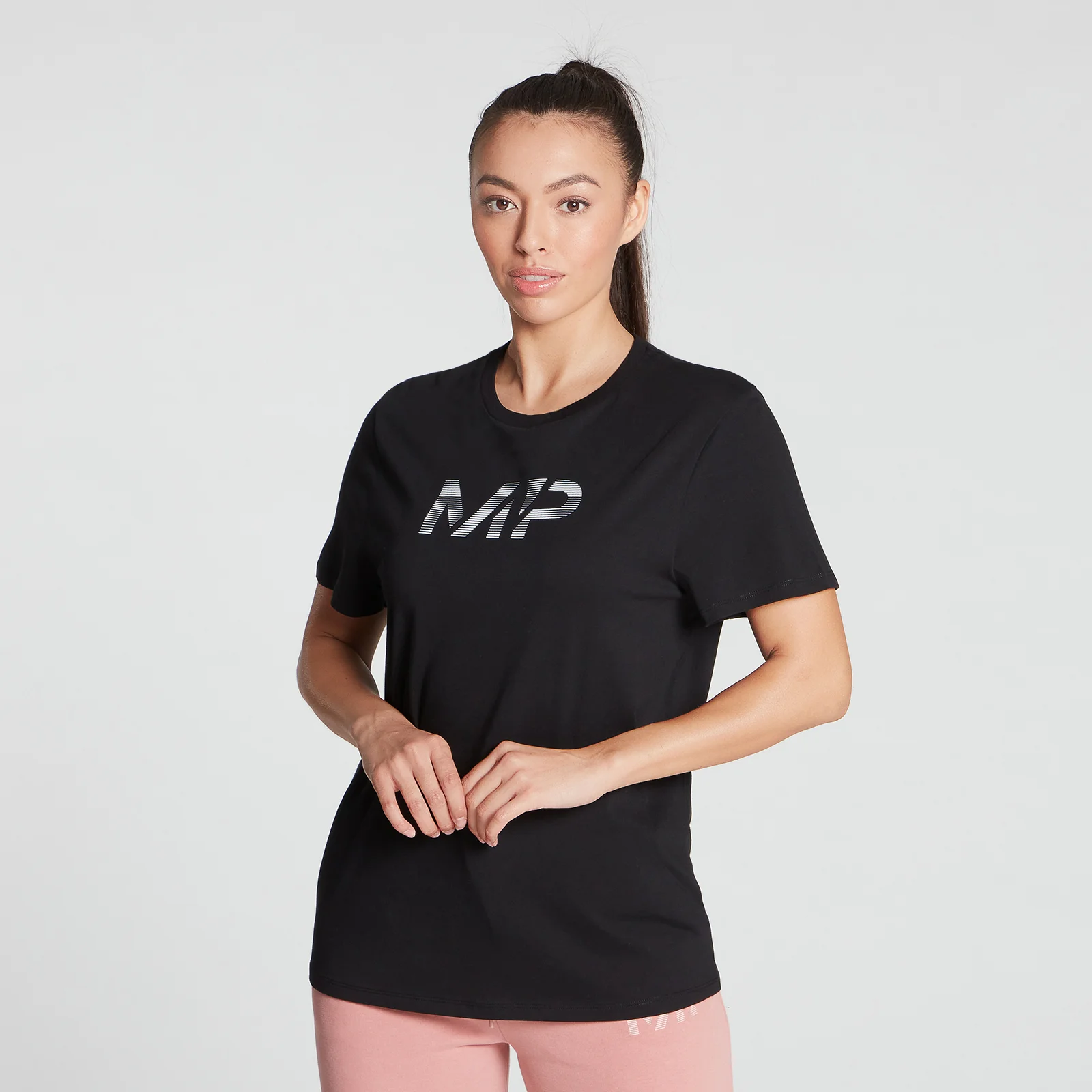MP Women's Gradient Line Graphic T-Shirt - Black - XXS attēls 1