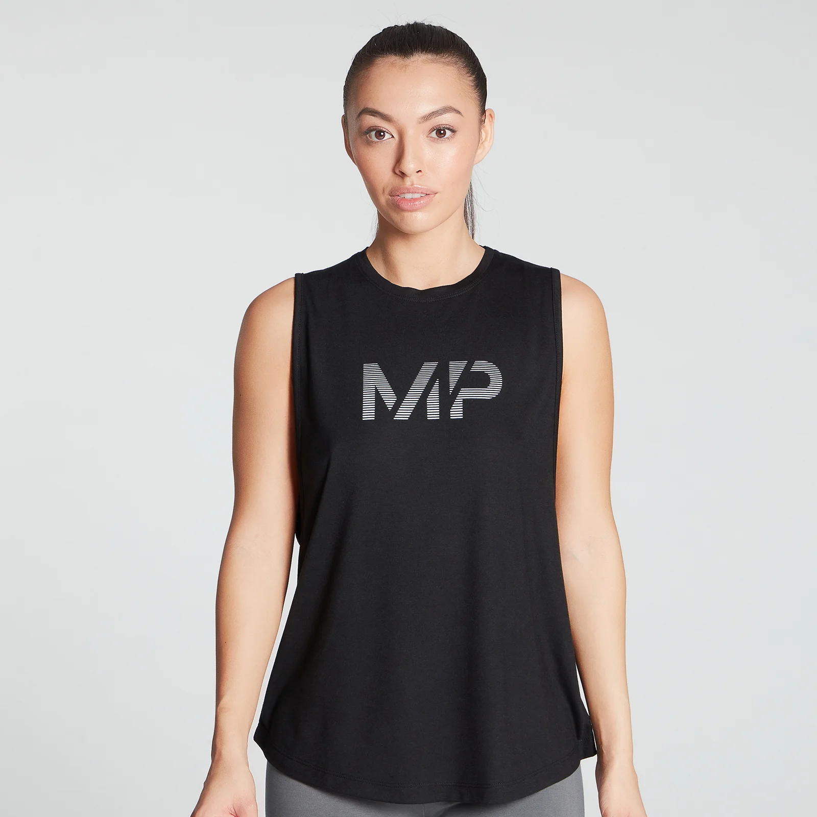 MP Women's Gradient Line Graphic Drop Armhole Vest - Black - XXS attēls 1
