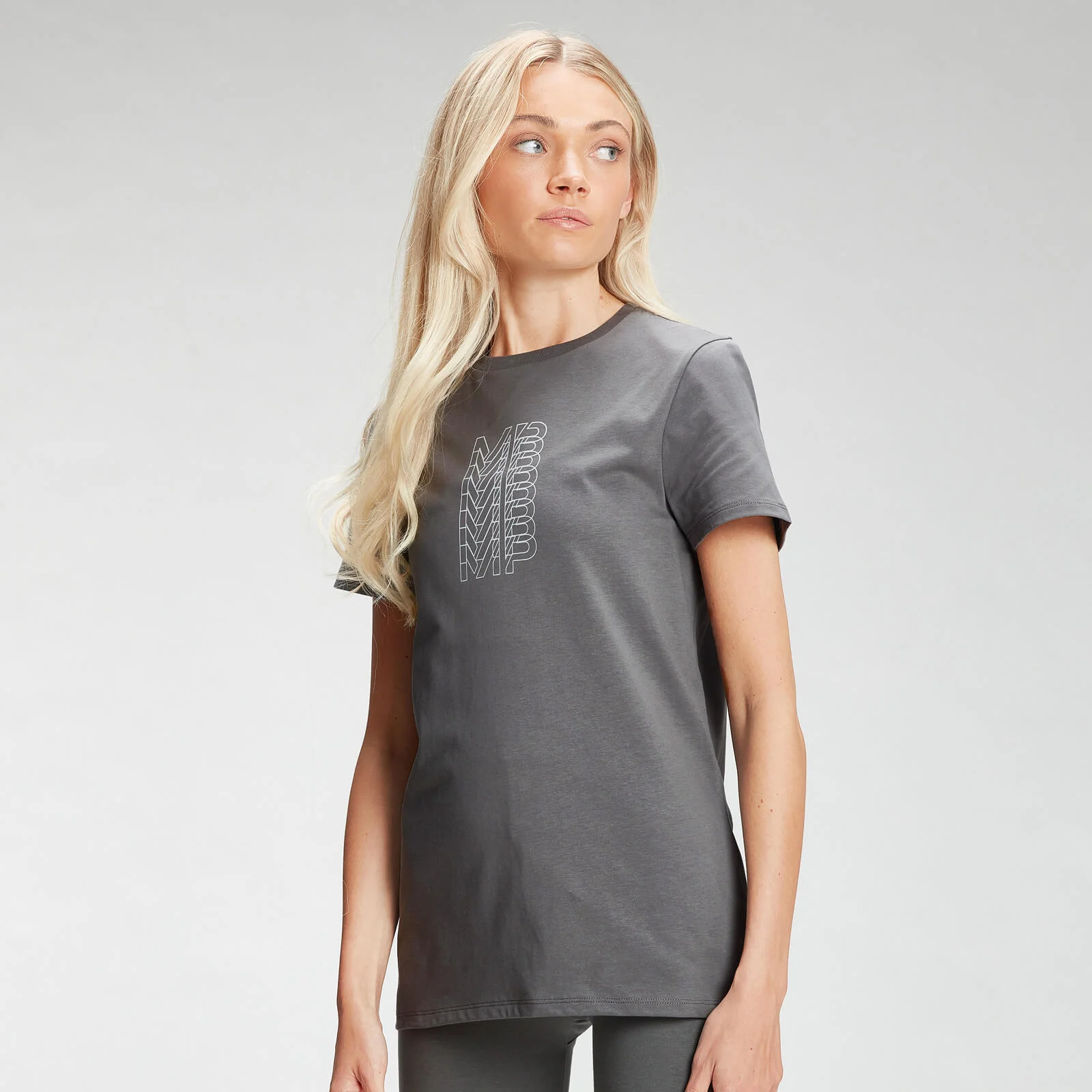 MP sieviešu Repeat MP t-krekls — Pelēks - XXS attēls 1