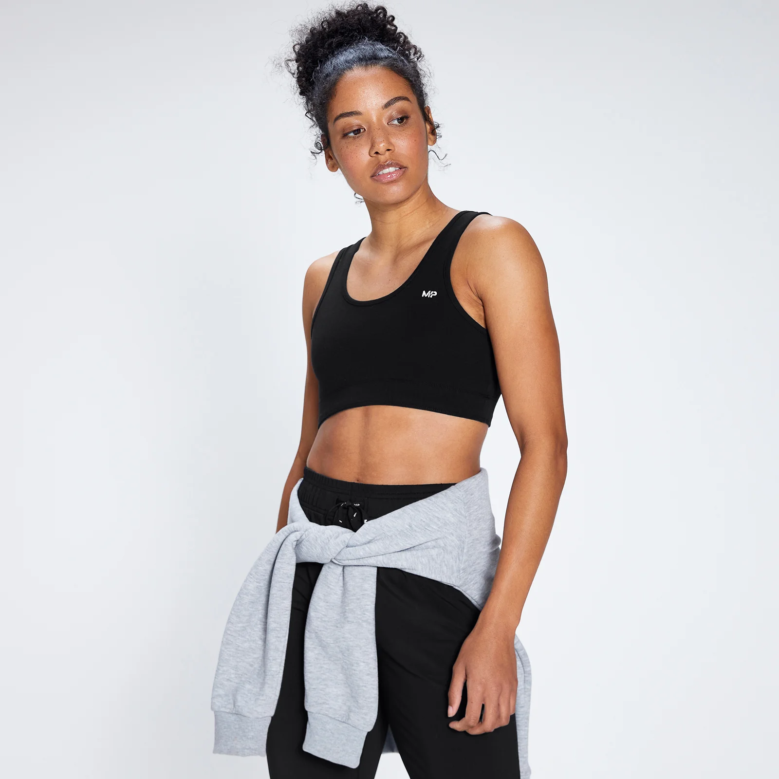MP Women's Rest Day Wide Strap Sports Bra - Black - XXS attēls 1