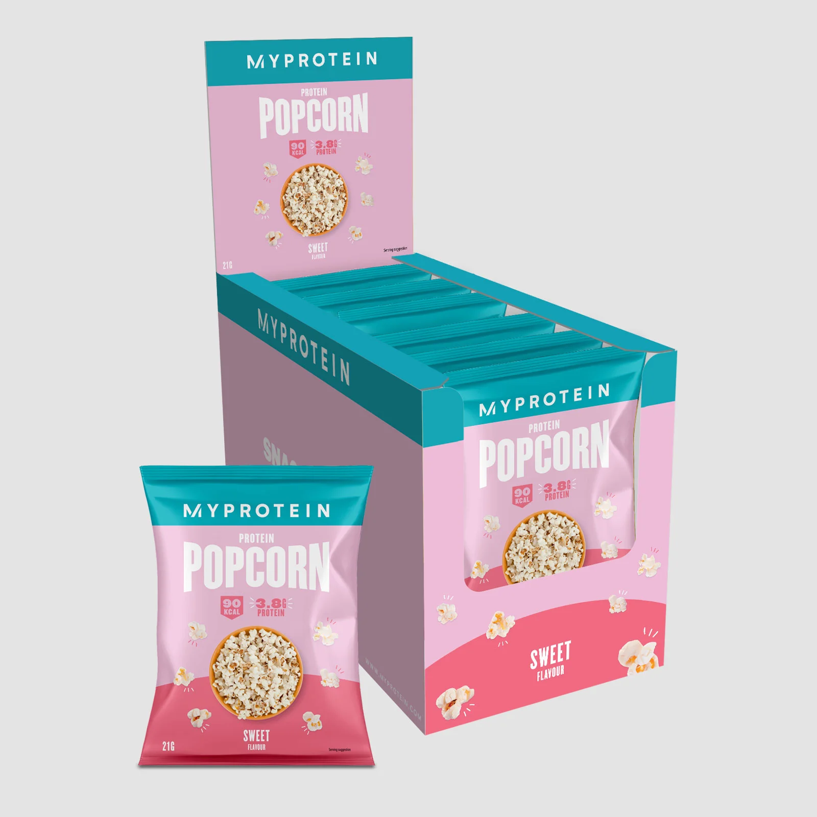 Proteīna popkorns - 6 x 21g - Sweet attēls 1