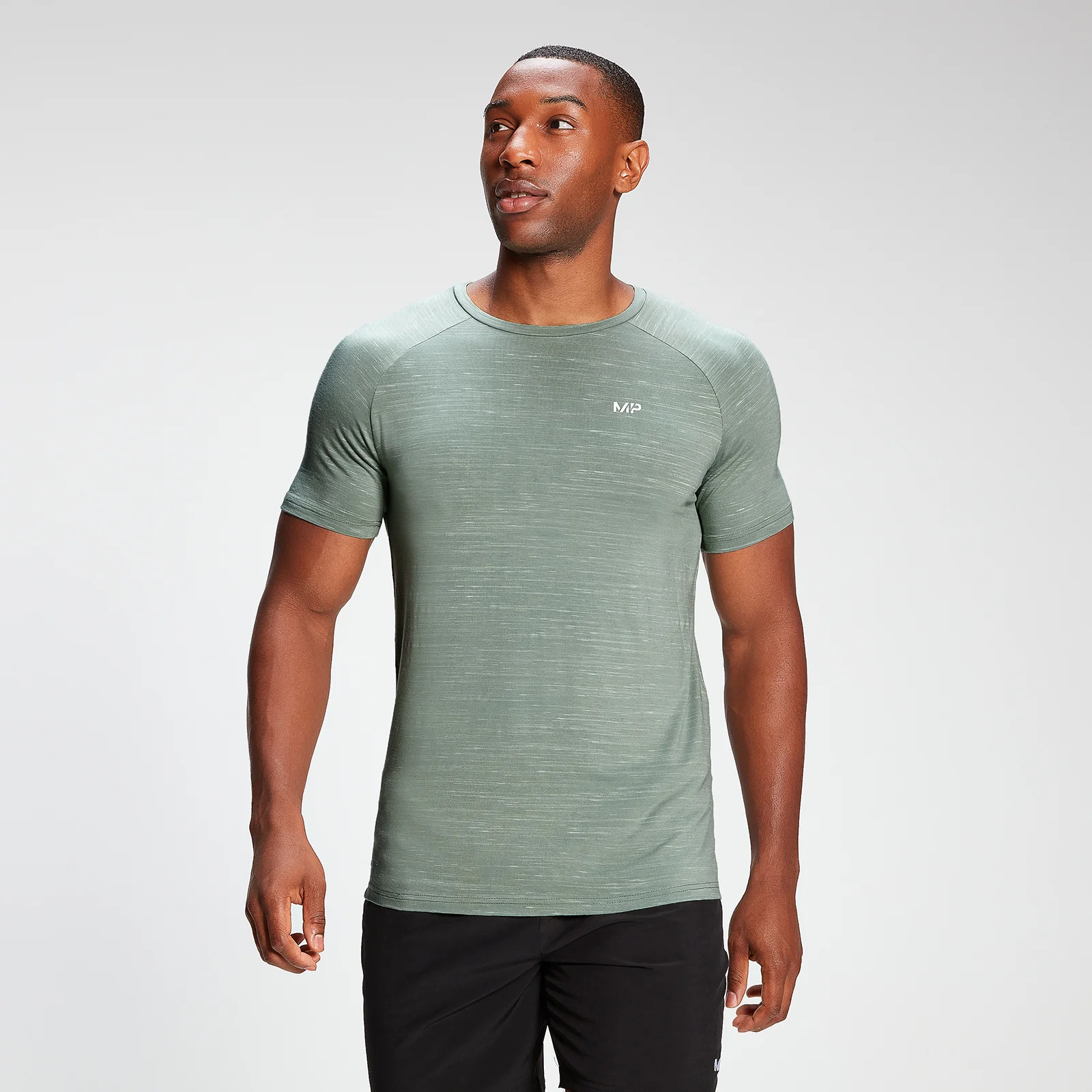 MP Men's Performance Short Sleeve T-Shirt - Pale Green Marl - XXS attēls 1