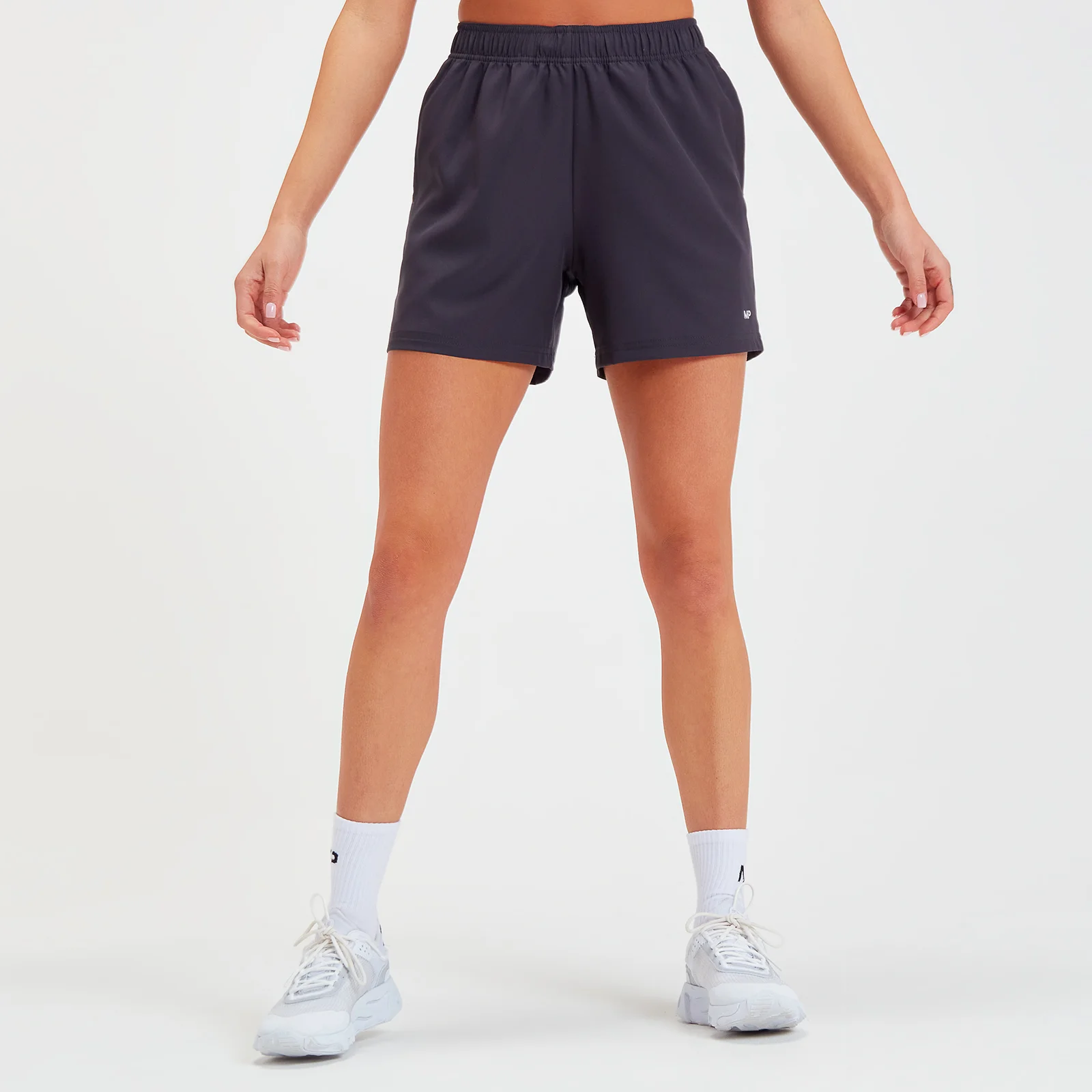 MP Women's Linear Line Graphic Shorts - Gun Metal - XXS attēls 1