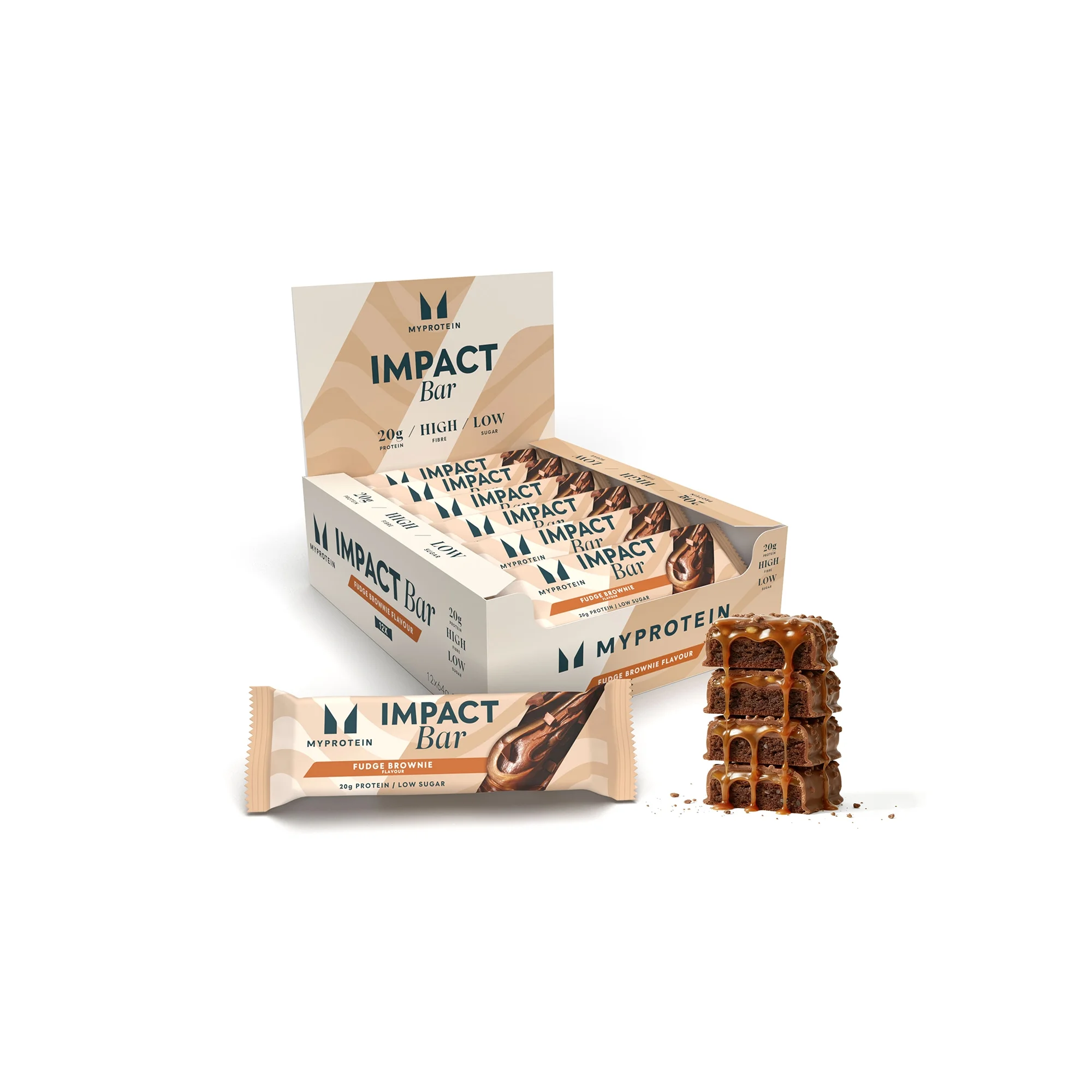 Impact Bar proteīna batoniņš - New Recipe - 12 x 64g - Šokolādes braunijs attēls 1