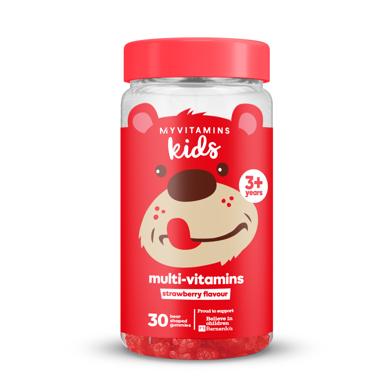 Multivitamīnu želejas konfektes bērniem - 30gummies - Zemenes attēls 1