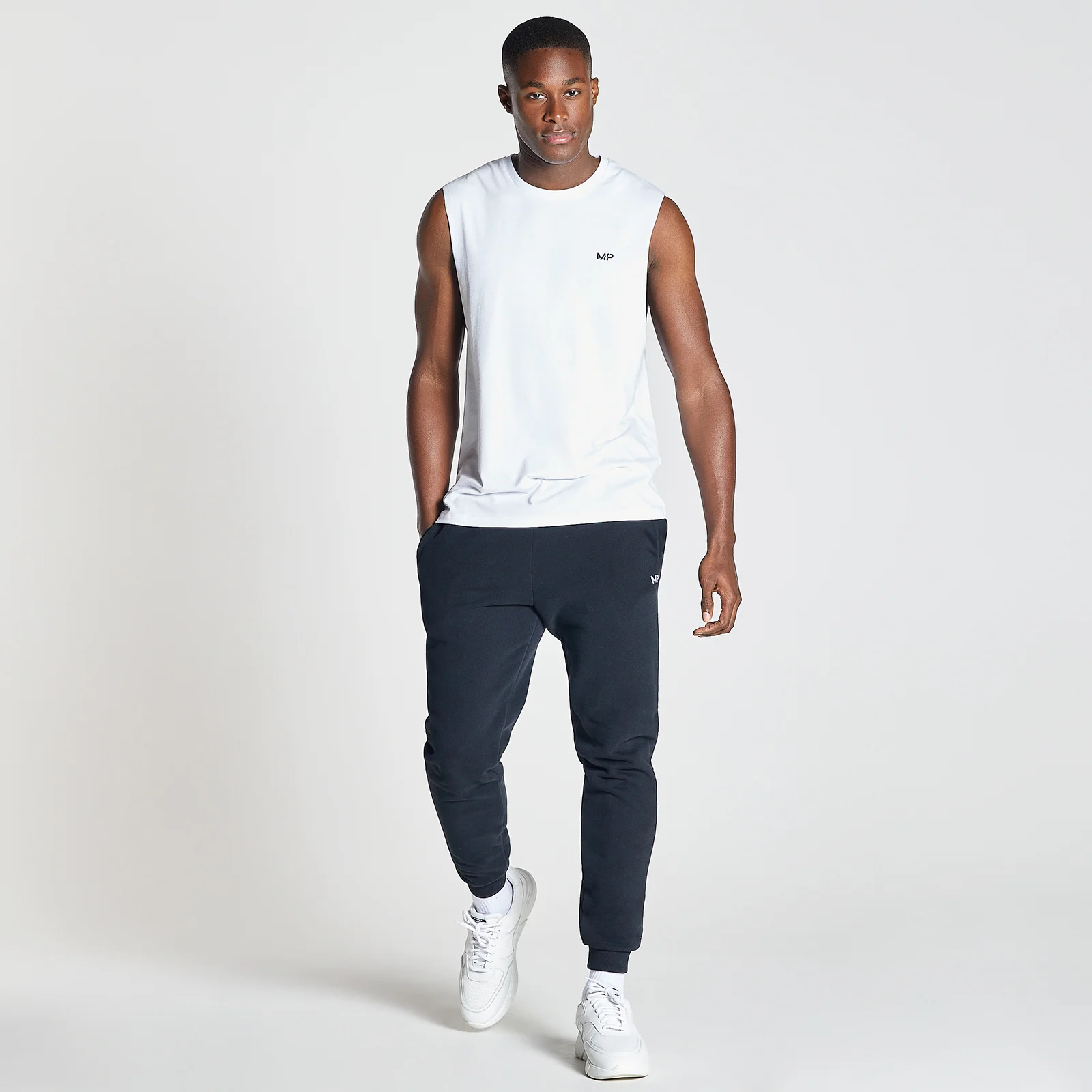 Vīriešu tērps MP Essentials Drirelease Drirelease Drop Armhole Tank Top - Balts - XXS attēls 1