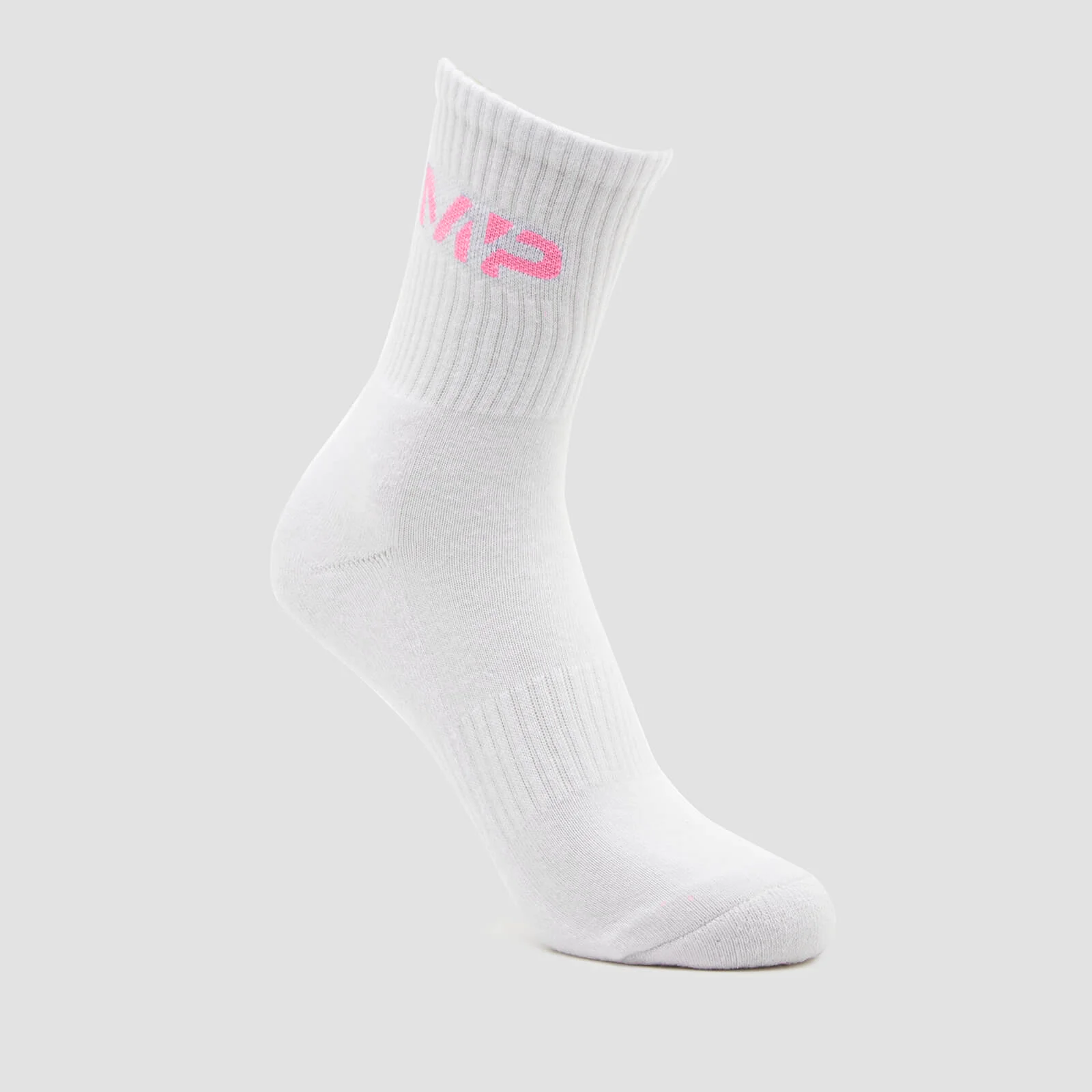 MP Essential Crew Socks Unisex - White/Candy Floss - UK 2-5 attēls 1