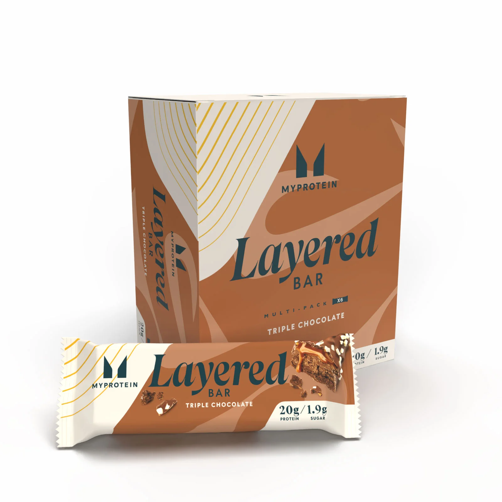 Layered Protein Bar - 6 x 60g - Triple Chocolate Fudge attēls 1