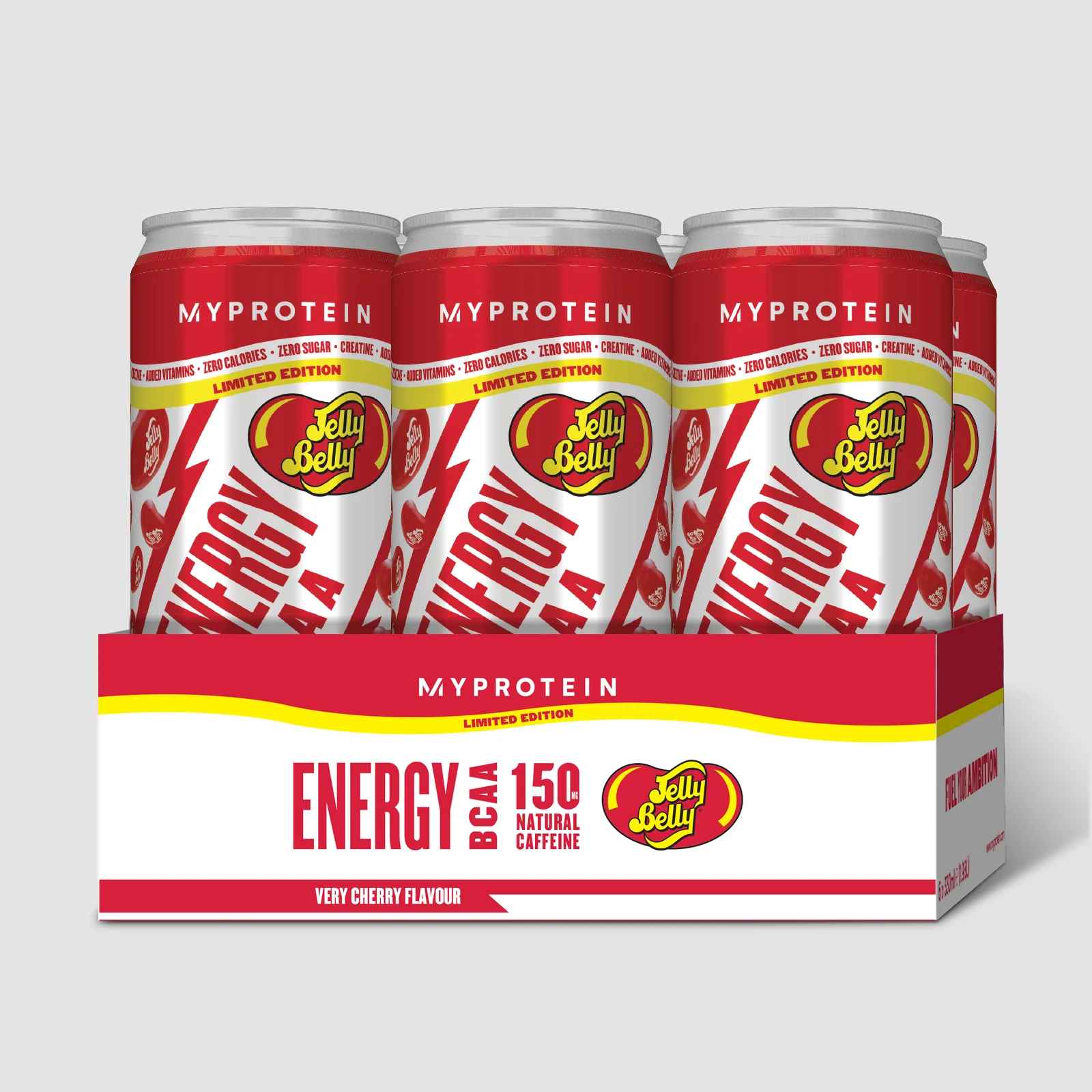BCAA enerģijas dzēriens — Jelly Belly® - 6 x 330ml - Very Cherry attēls 1