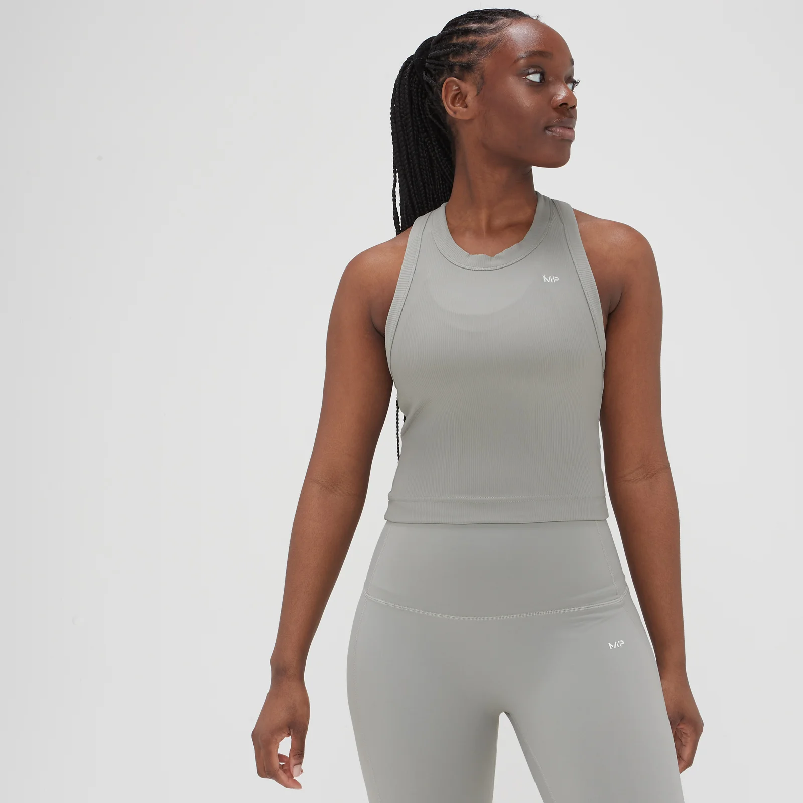MP sieviešu rievots bezpiedurkņu sporta tops “Adapt” — Pelēks - XXS attēls 1