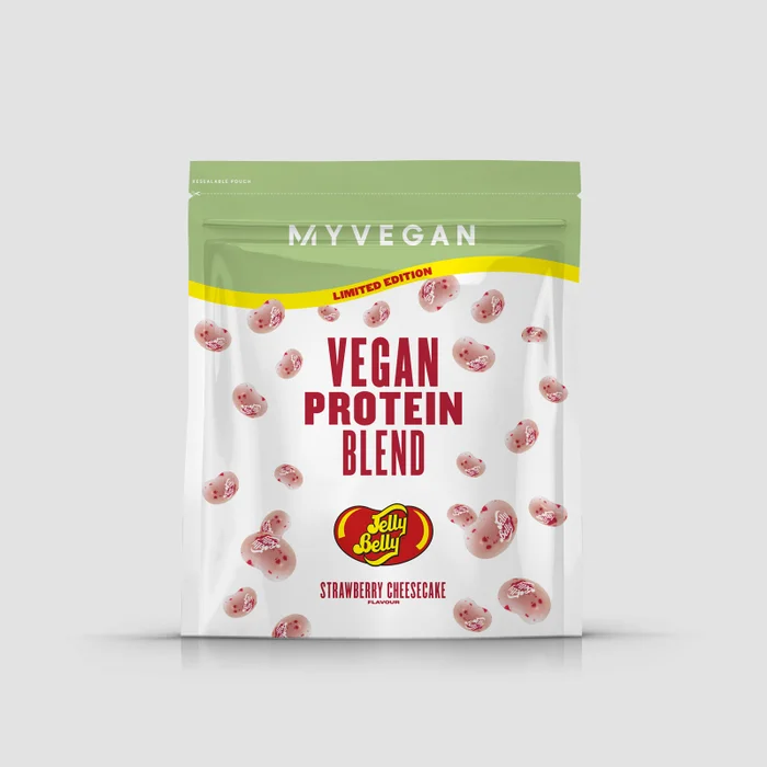 Vegāniskais proteīnu maisījums — ar ierobežotā daudzumā pieejamā Jelly Belly garšu