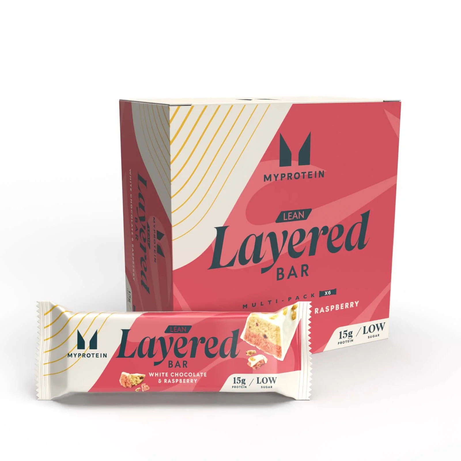 Liesais, kārtainais batoniņš - 6 x 40g - White Chocolate and Raspberry attēls 1