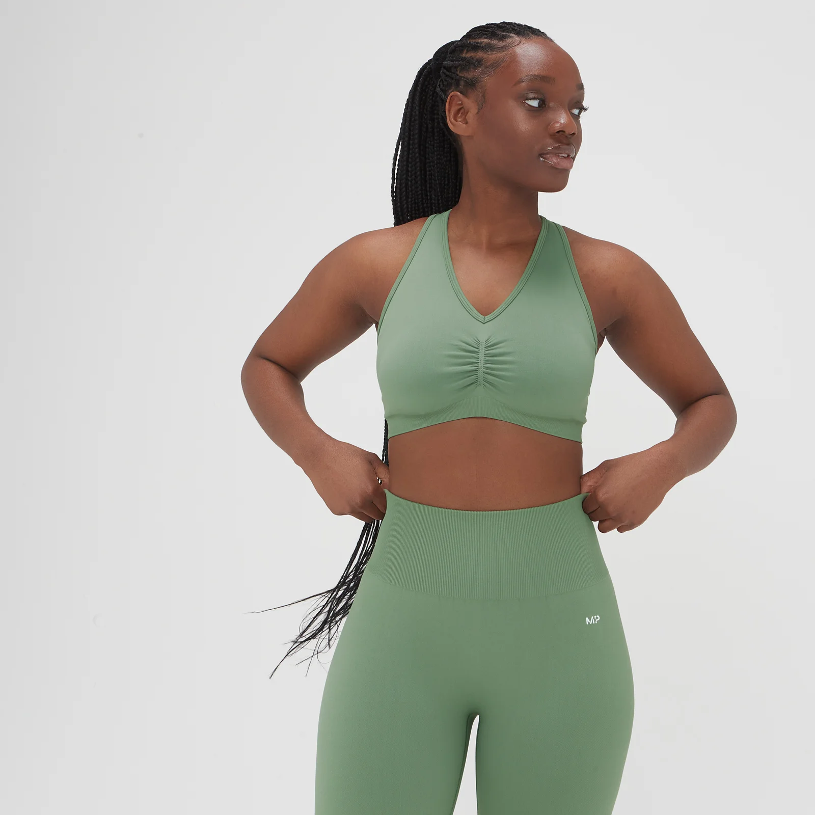 MP sieviešu bezvīļu krūšturis “Washed” — Gaiši pelēki - XS attēls 1