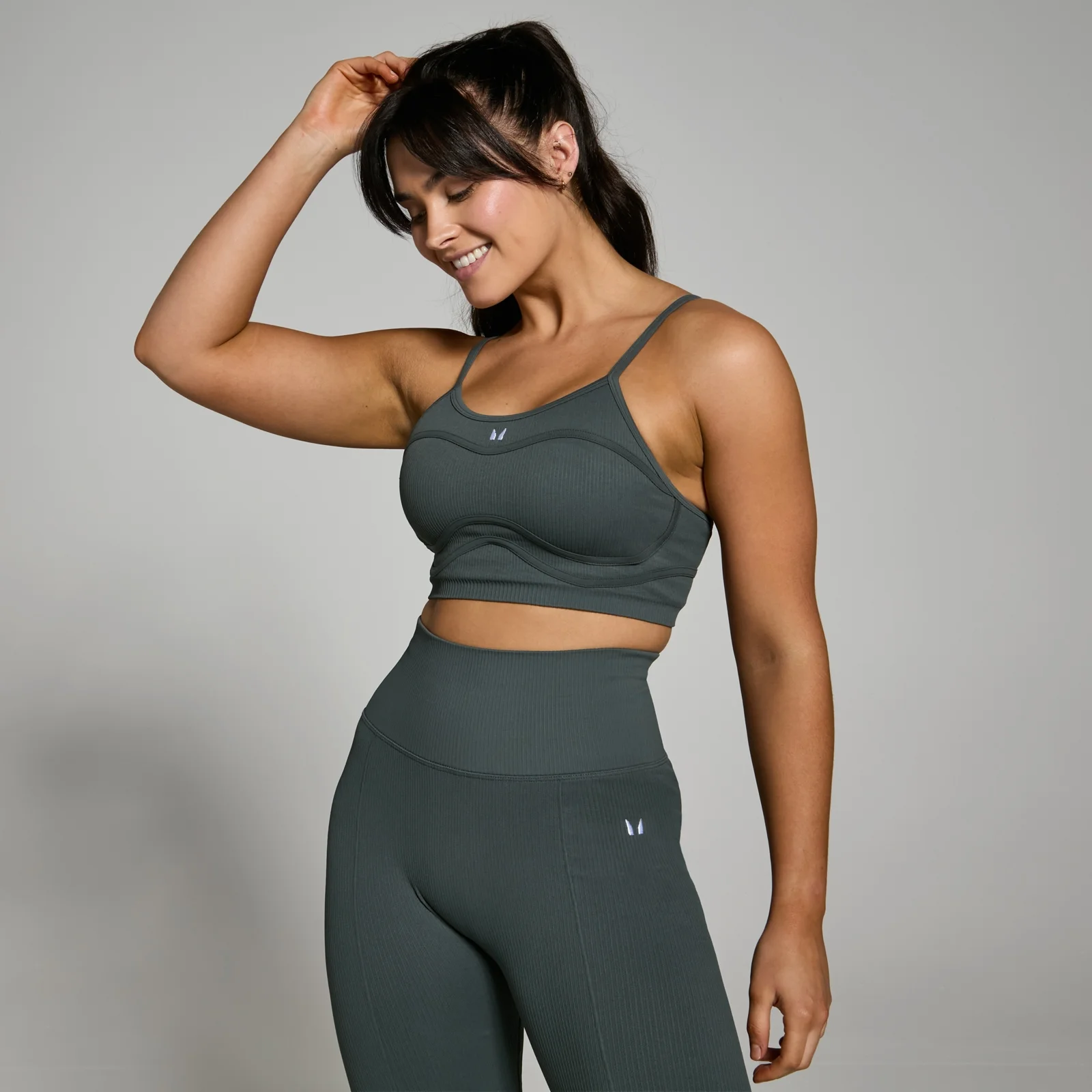 MP sieviešu rievots krūšturis “Lifestyle” – Tumši pelēks - XS attēls 1