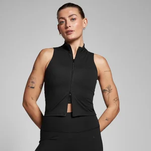 MP sieviešu bezpiedurkņu tops ar rāvējslēdzēju “Tempo” — Melns - Size XS
