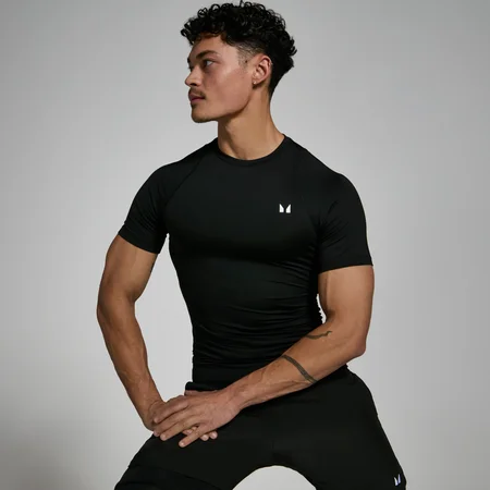 MP vīriešu sporta krekls ar garām piedurknēm “Baselayer” — Melns