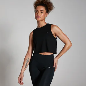 MP sieviešu īsa garuma bezpiedurkņu tops “Training” — Melns - Size XL