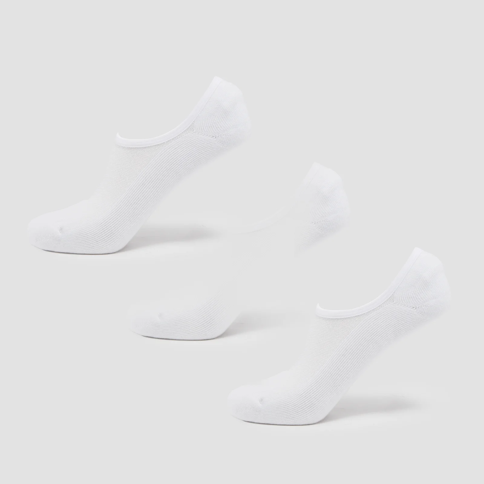 MP Unisex Invisible Socks (3 Pack) - White - UK 2-5 attēls 1