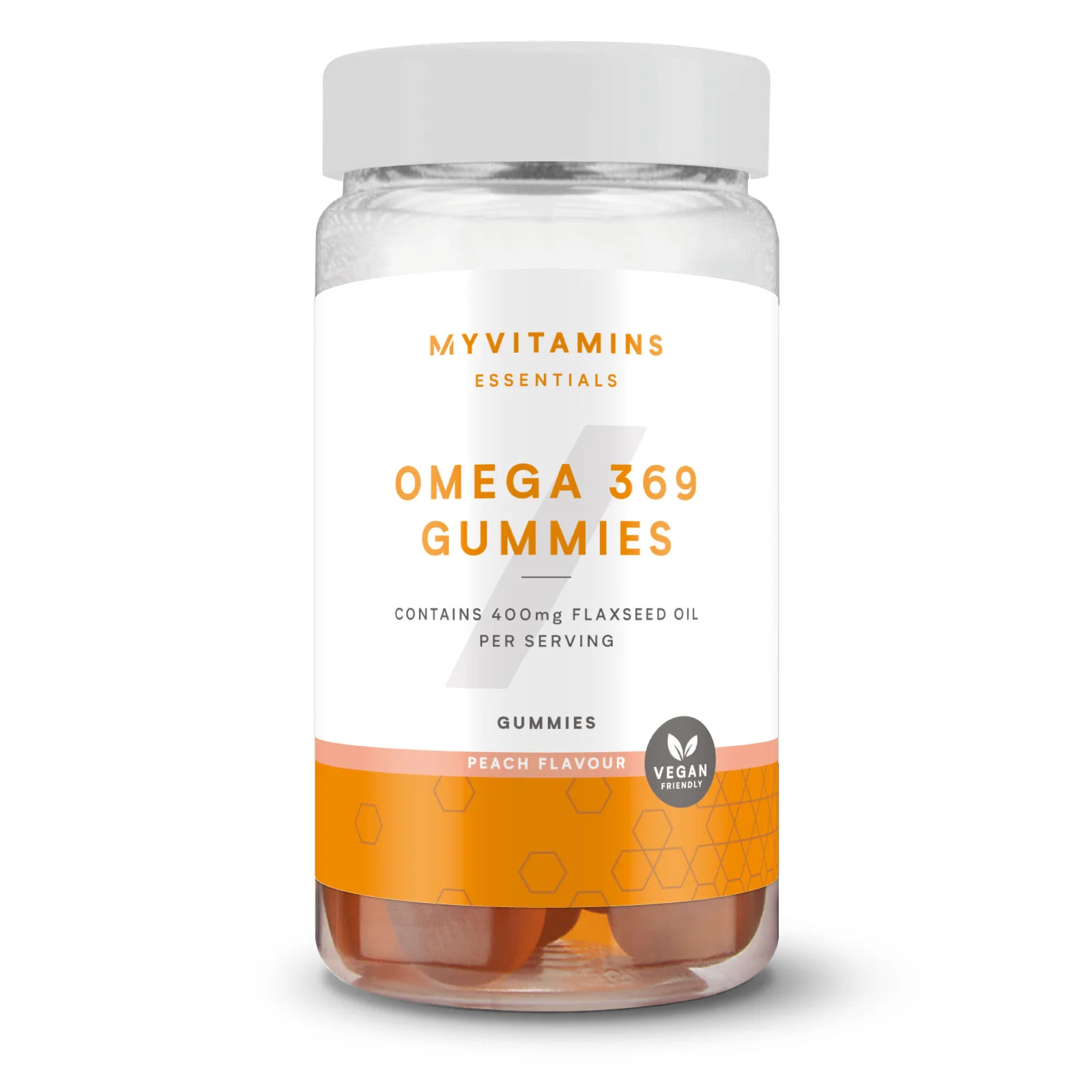 Omega 3-6-9 košļājamās pastilas - 60gummies - Peach attēls 1