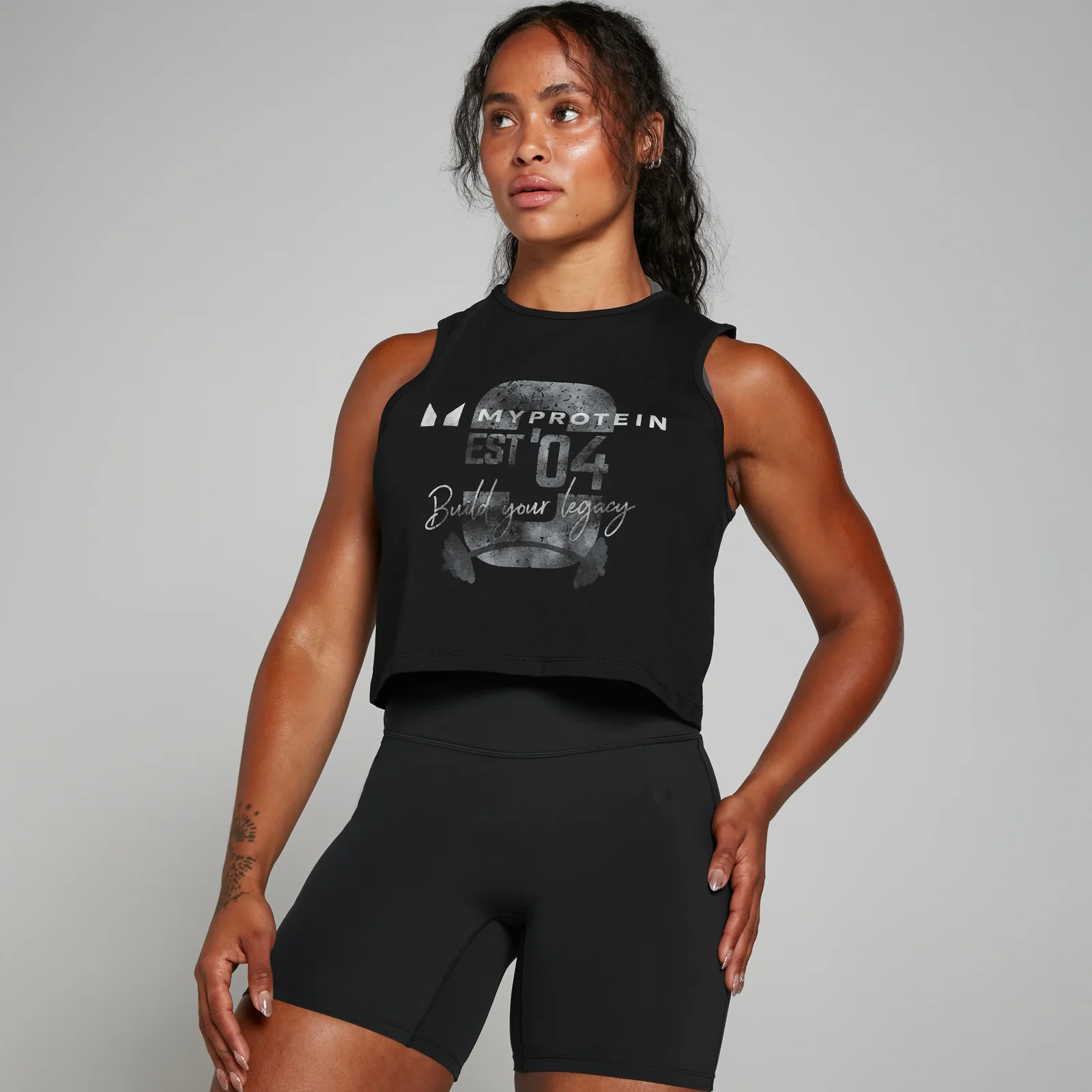 MP sieviešu īsais tops “Origin Graphic”  – Baloti melns - XS attēls 1