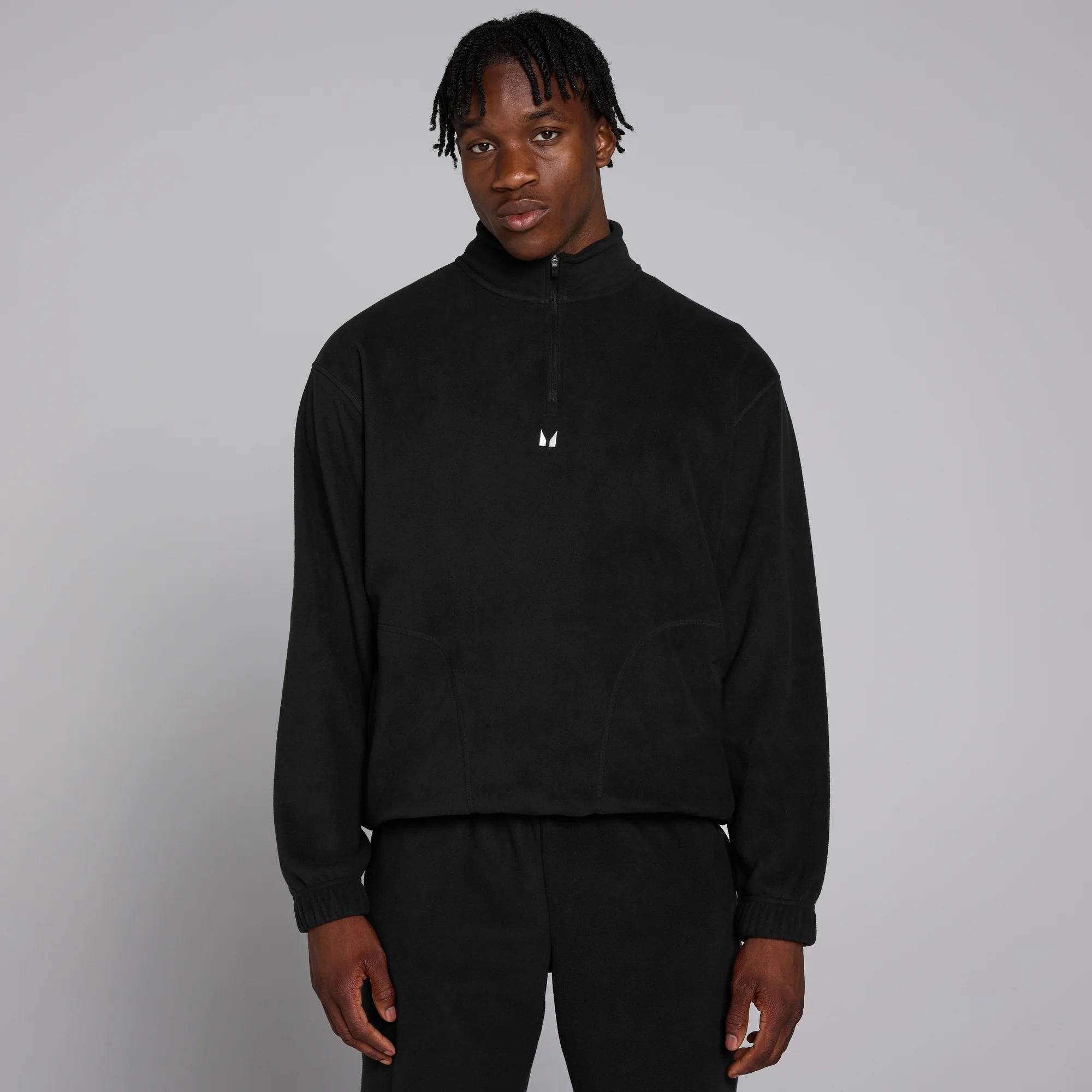 MP vīriešu džemperis ar 1/4 rāvējslēdzēja aizdari – Melns - L attēls 1