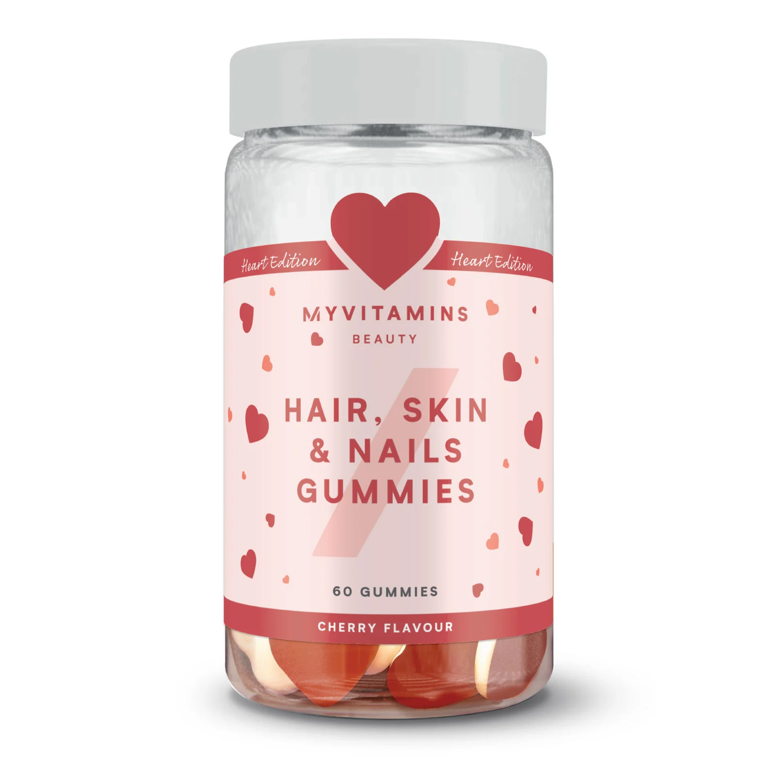 Košļājamās pastilas matu, ādas un nagu veselībai – Kārtainā sirds - 60gummies - Cherry attēls 1