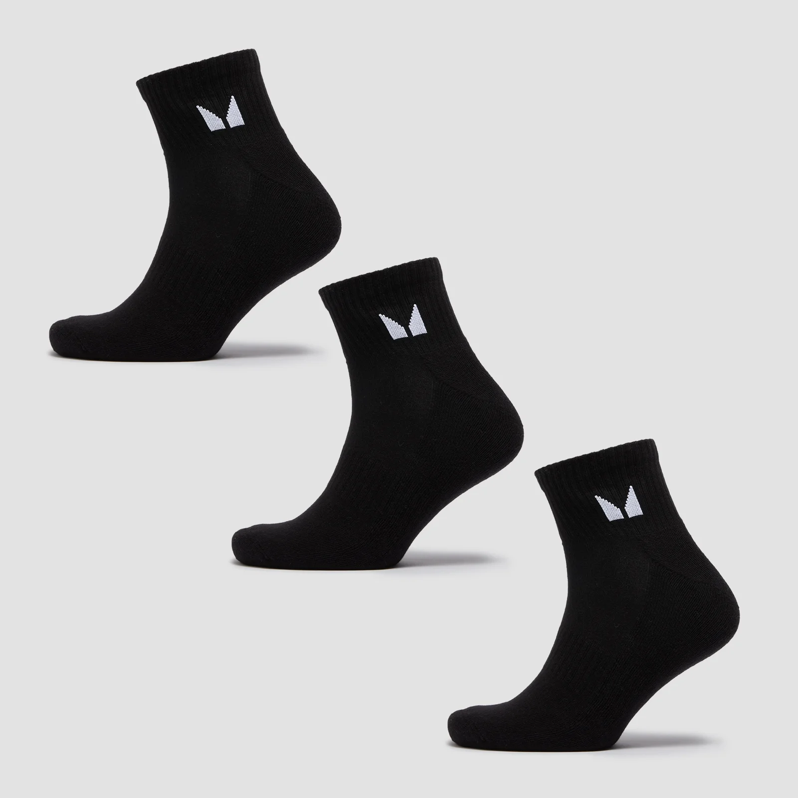 MP Unisex Ankle Socks (3 Pack) - Black - UK 6-8 attēls 1