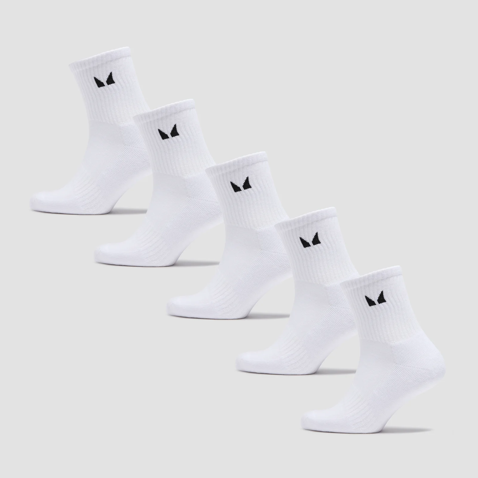 MP Unisex Crew Socks (5 Pack) - White - UK 9-11 attēls 1