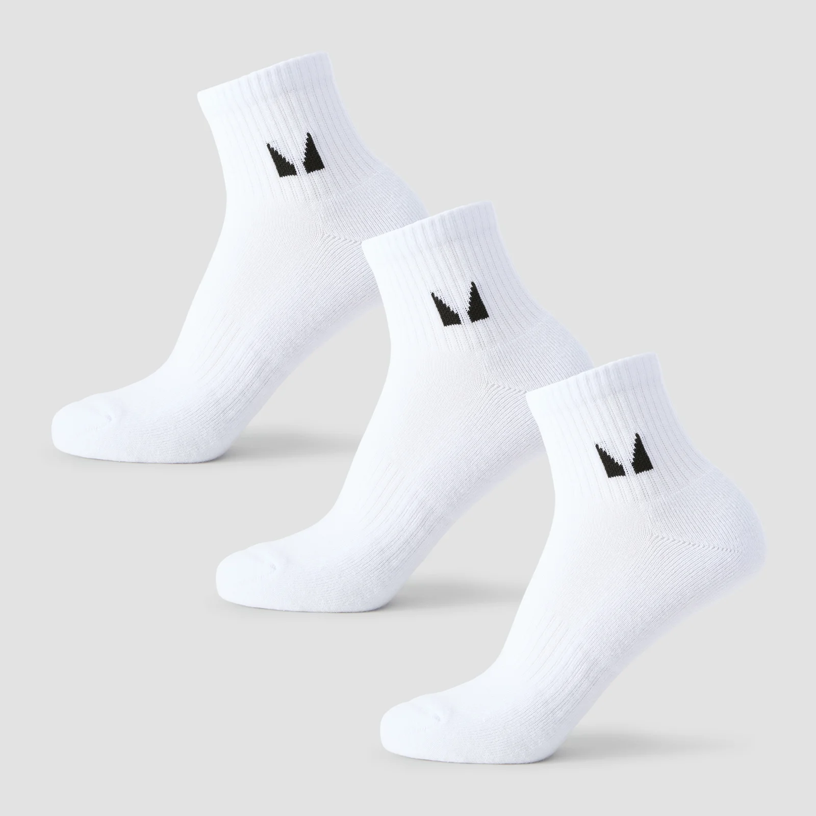 MP Unisex Ankle Socks (3 Pack) - White - UK 6-8 attēls 1