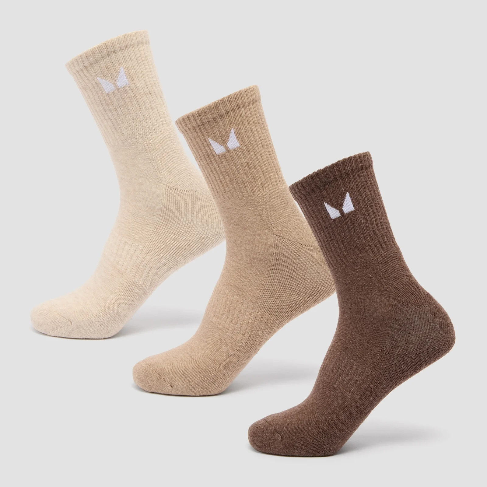 MP Unisex Crew Socks (3 Pack) - Neutral - UK 2-5 attēls 1