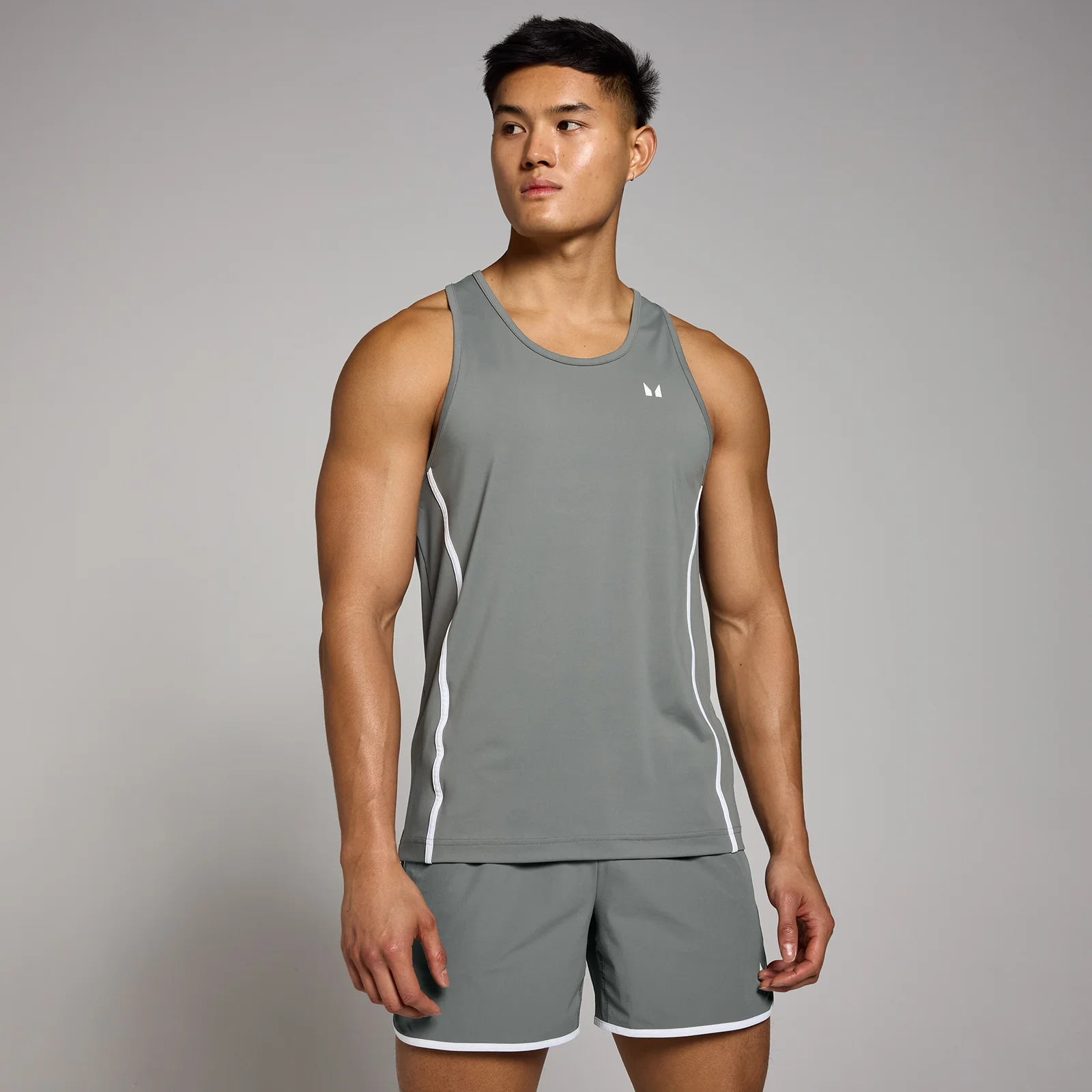 MP vīriešu sporta krekls ar pazeminātu rokas izgriezumu “Tempo Binding” — Pelēks - XS attēls 1