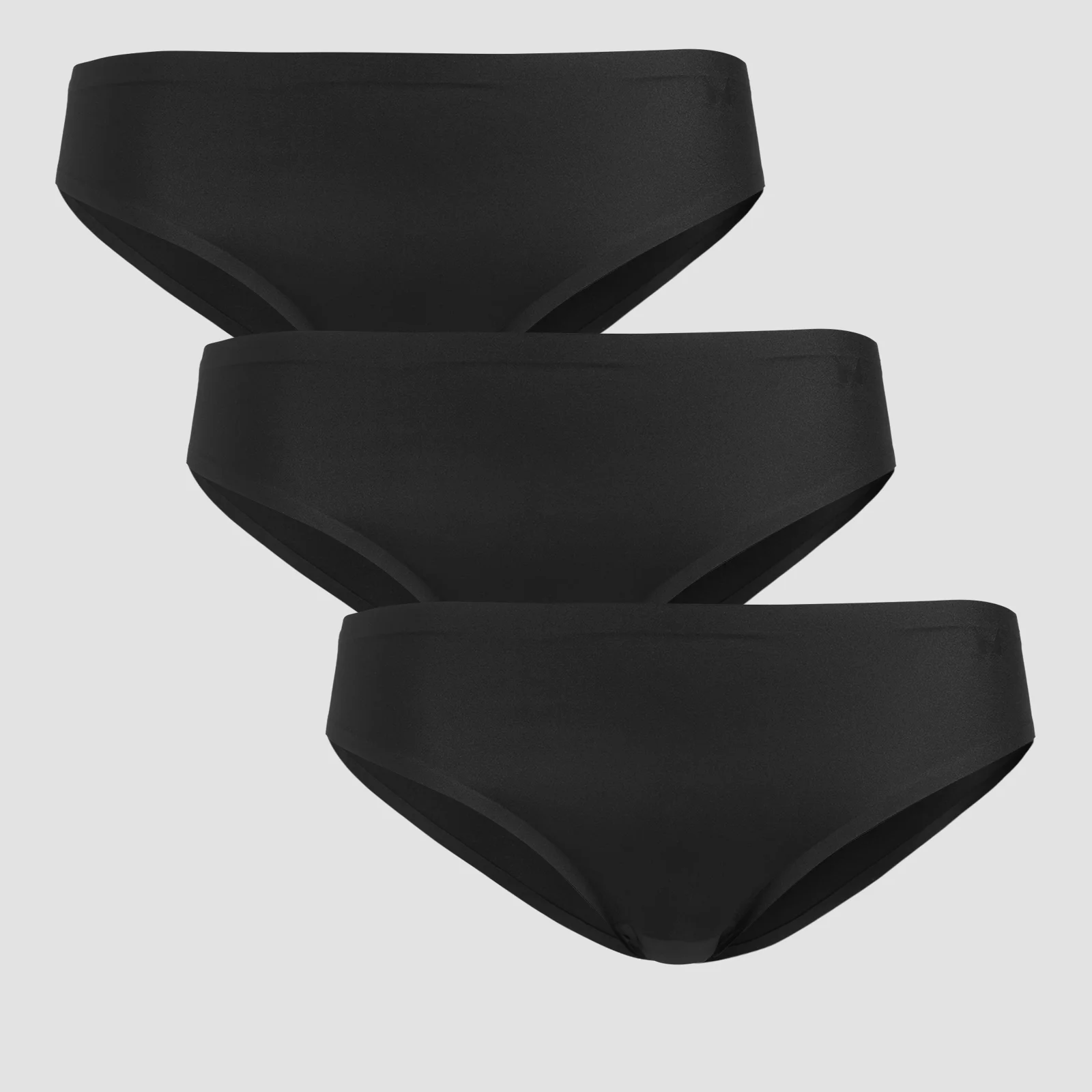 MP Women's Mid Rise No VPL Bikini Brief (3 Pack) - Black - M attēls 1