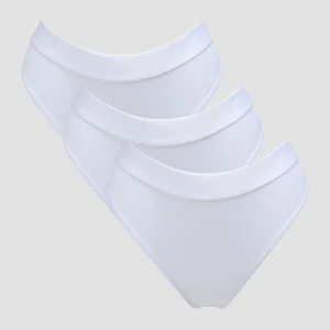 MP sieviešu bikini biksītes ar vidēji augstu jostasvietu (3 gab.) – Baltas - Size L