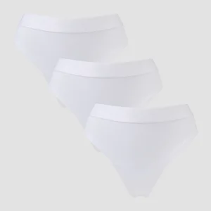 MP sieviešu tanga biksītes ar vidēji augstu jostasvietu (3 gab.) – Baltas - Size S