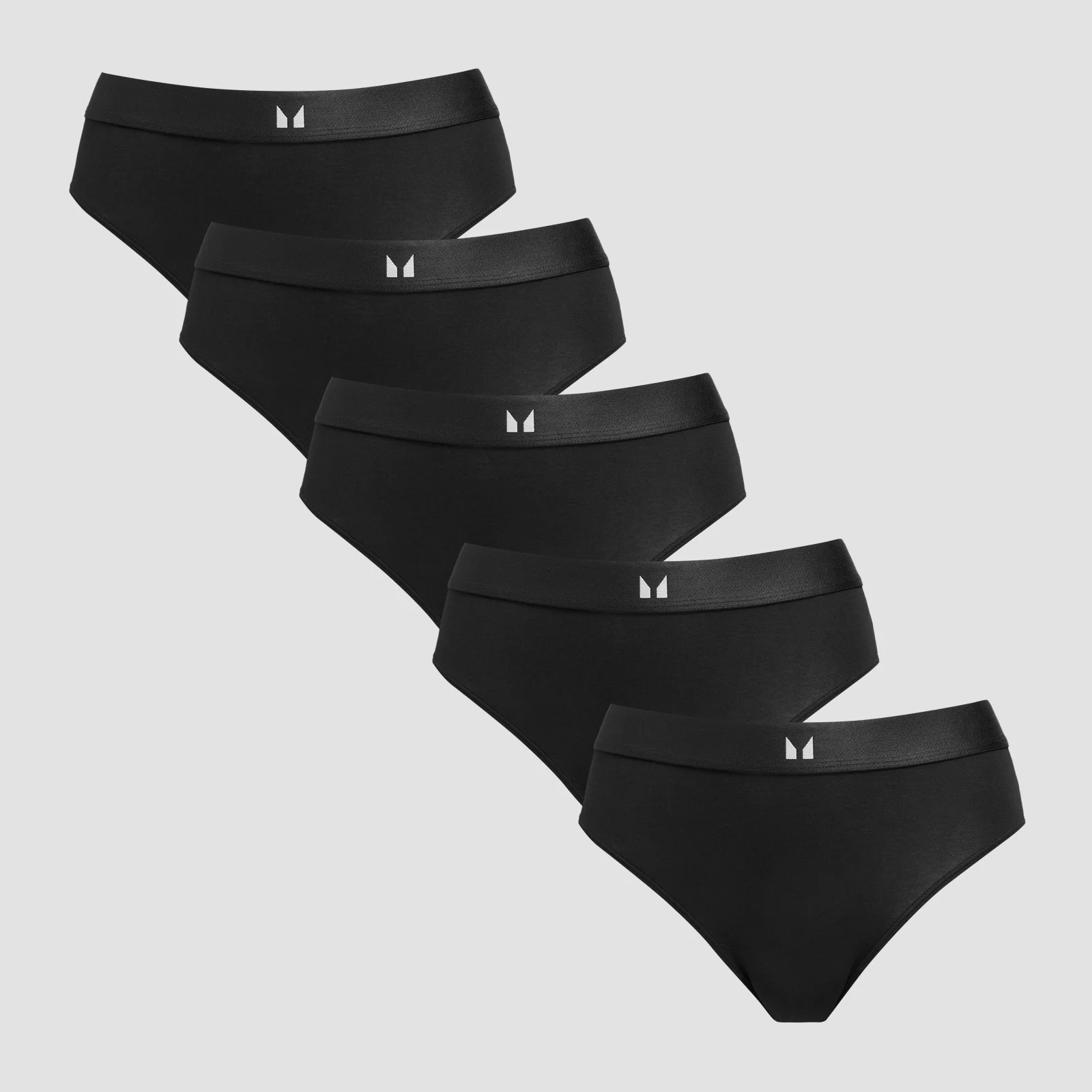 MP Women's Mid Rise Bikini Brief (5 Pack) - Black - XL attēls 1