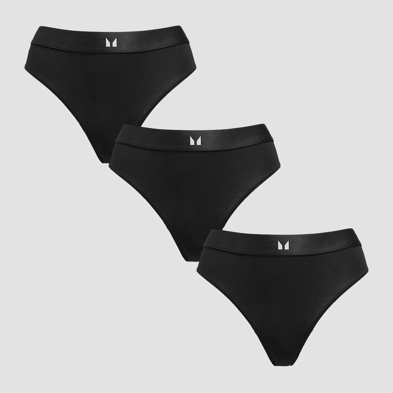 MP Women's Mid Rise Thong (3 Pack) - Black - M attēls 1