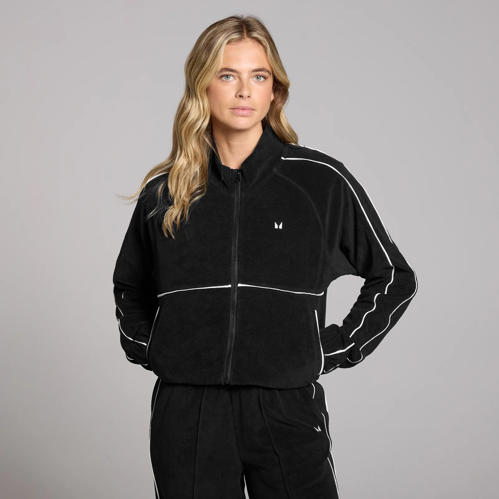 MP sieviešu sporta jaka “Lifestyle Towelling” — Melna - XL attēls 1