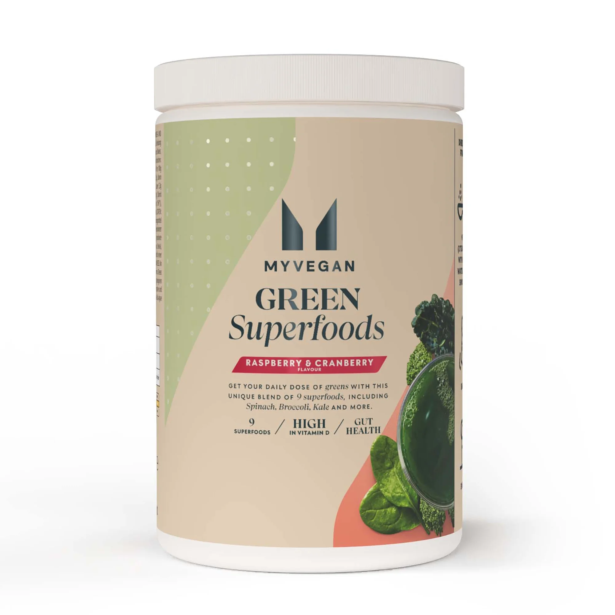 Zaļā superpārtika - 50servings - Raspberry & Cranberry attēls 1