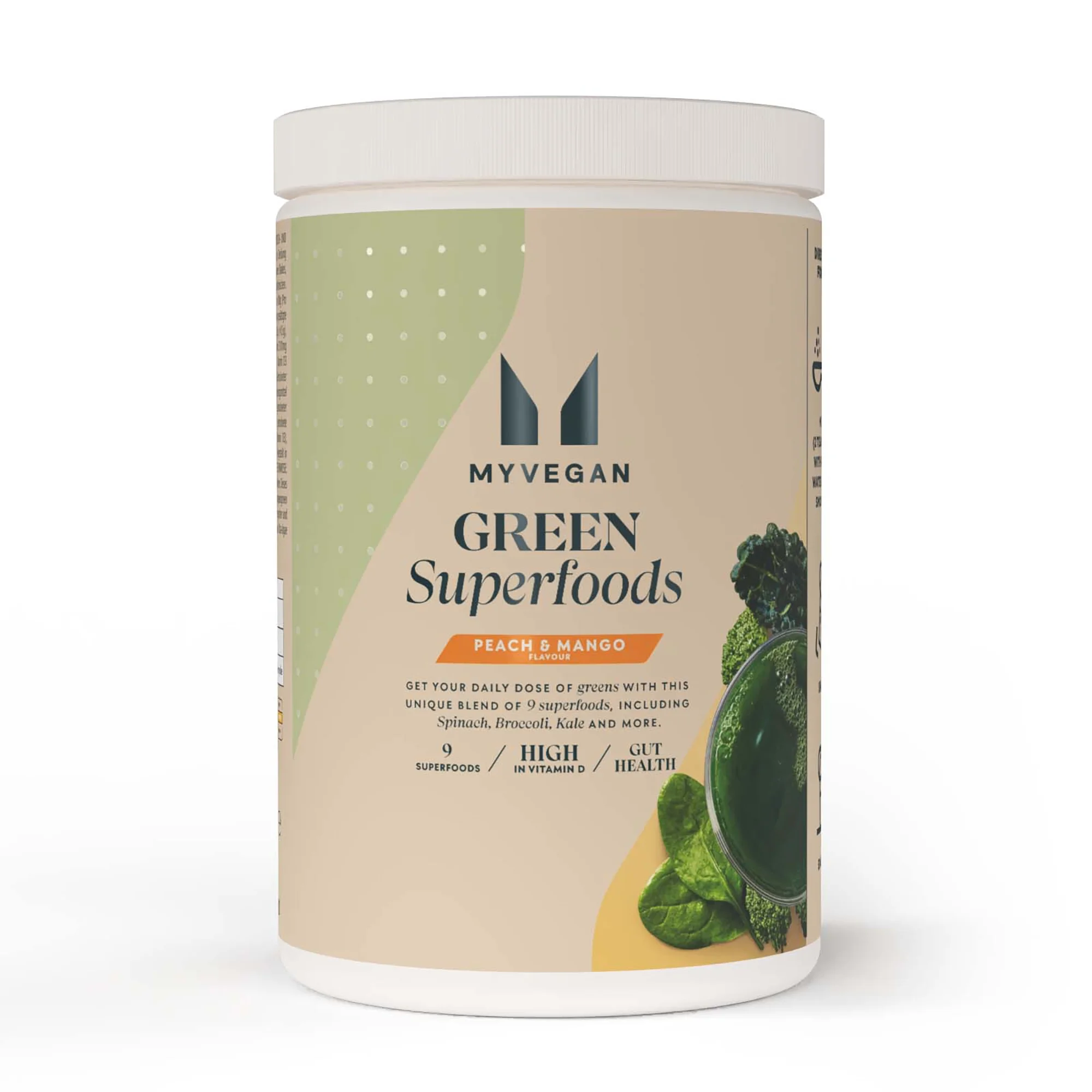 Zaļā superpārtika - 50servings - Peach & Mango attēls 1