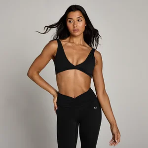 MP sieviešu sporta krūšturis ar savijuma detaļu priekšpusē “Tempo” — Melns - Size XS