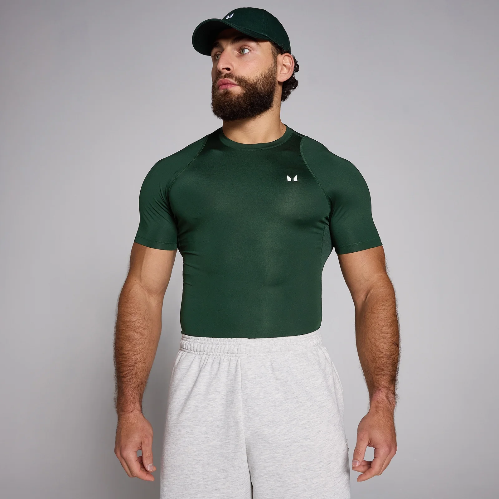MP vīriešu sporta krekls ar garām piedurknēm “Baselayer” – Tumši smaragdzaļš - XS attēls 1