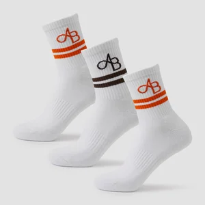 MP X “Aleksandra” 3 pilna garuma zeķu pāru - Kafijas / Mandarīnu krāsā - Size UK 2-5
