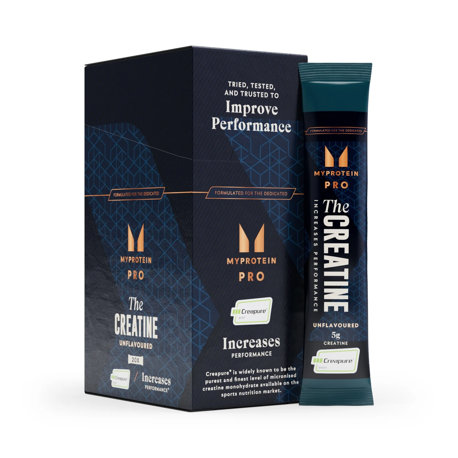 THE Creatine (Creapure) nūjiņveida paciņa - 20 x 5.7g - Nearomatizēts attēls 1